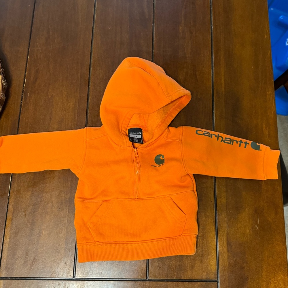 Carhartt Boys' Long-Sleeve Half-Zip Hooded Sweatshirt
